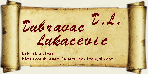 Dubravac Lukačević vizit kartica